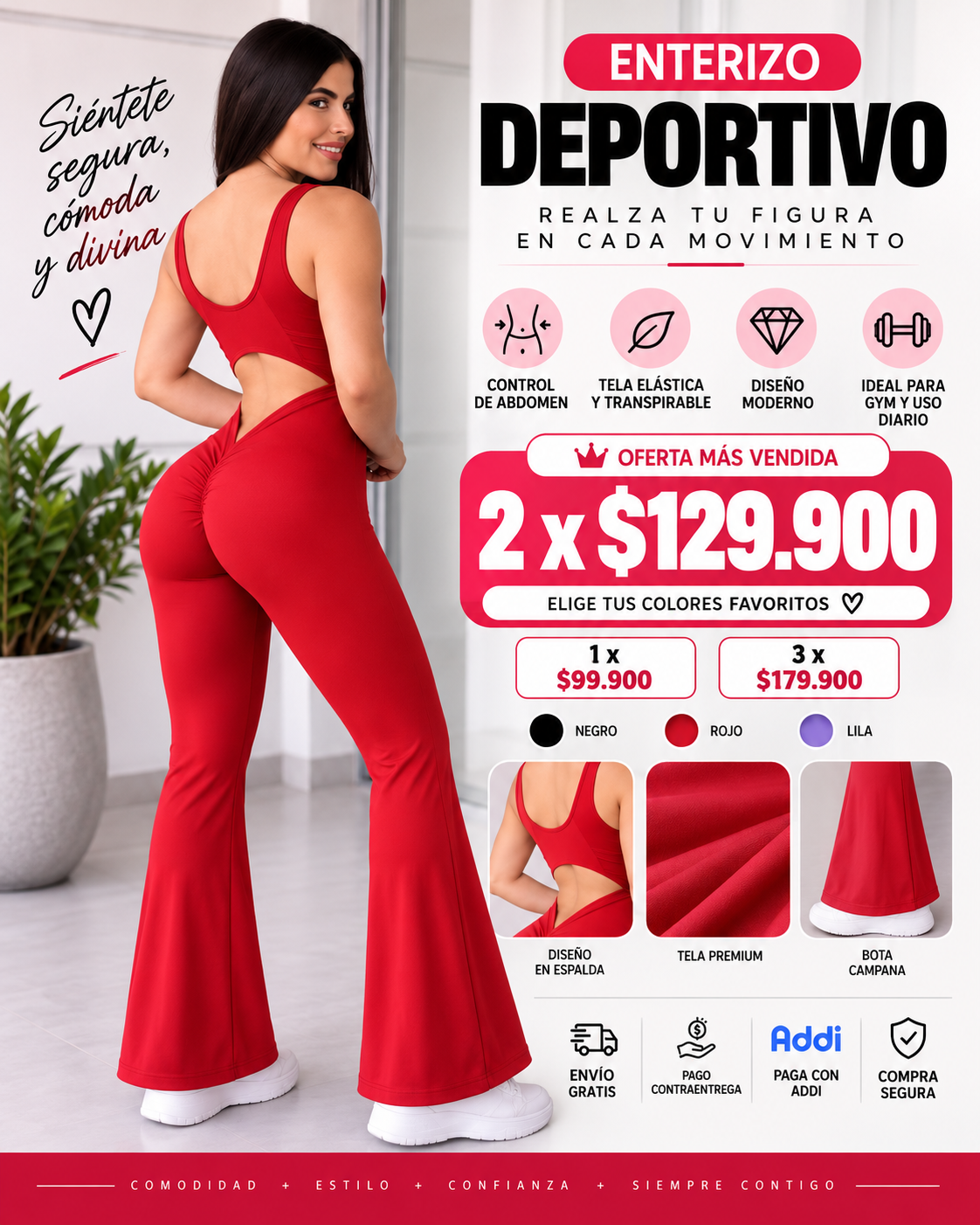 ENTERIZO ESQUELETO LARGO BOTA CAMPANA