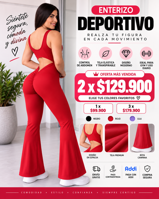 ENTERIZO ESQUELETO LARGO BOTA CAMPANA