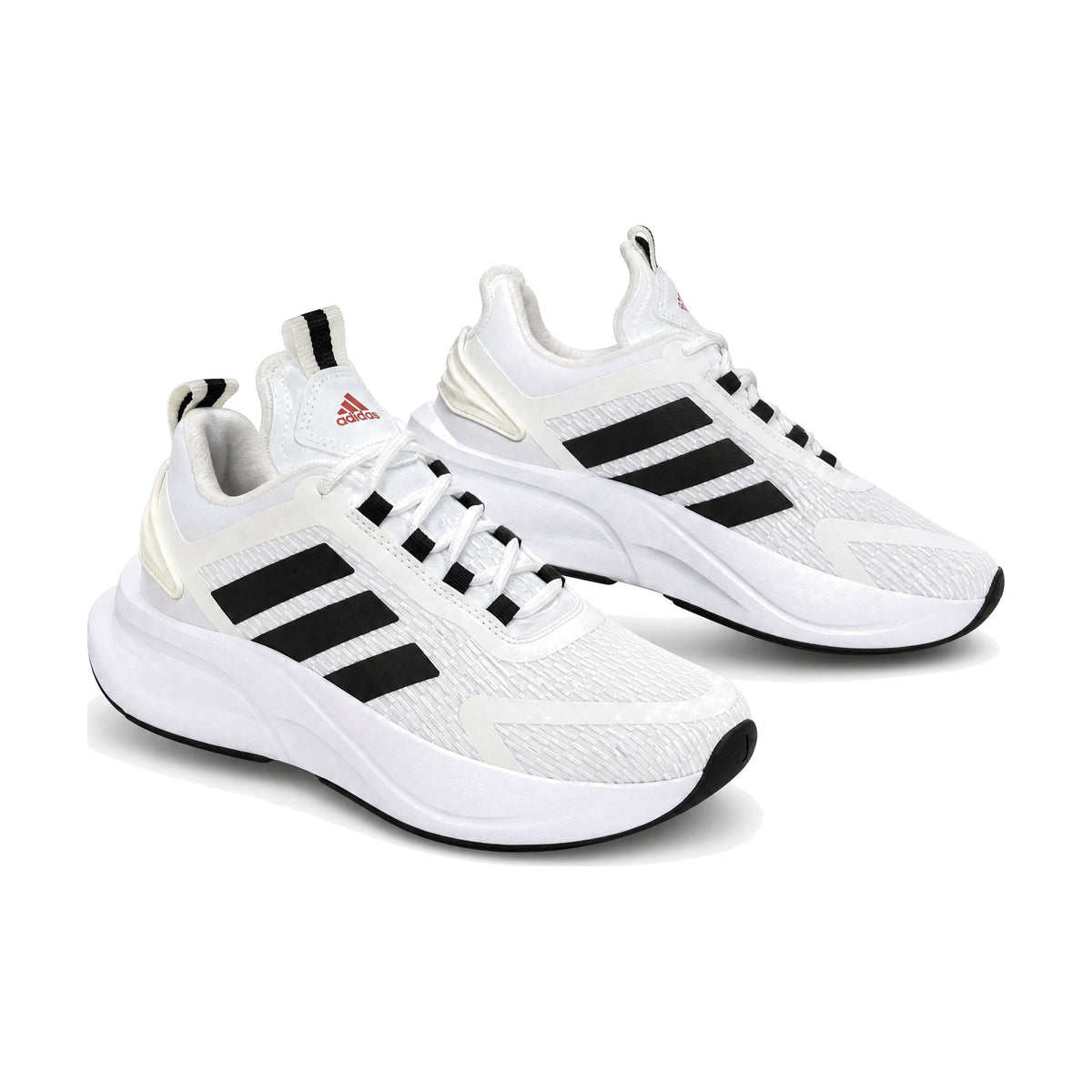 Adidas Bounce Caballero color blanco — par en vista 3D, fondo blanco