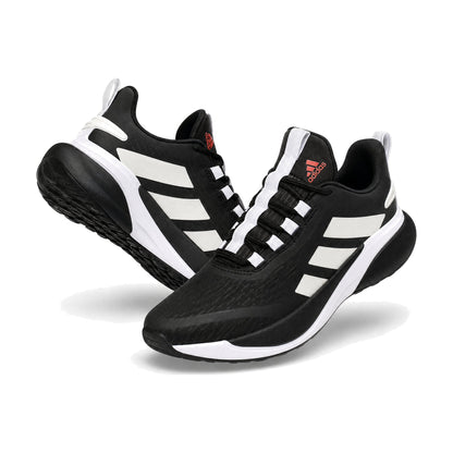 Adidas Bounce Caballero color negro blanco — par en vista 3D, fondo blanco