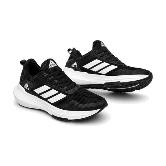 Adidas Bounce Negro Unisex color negro — par en vista 3D, fondo blanco
