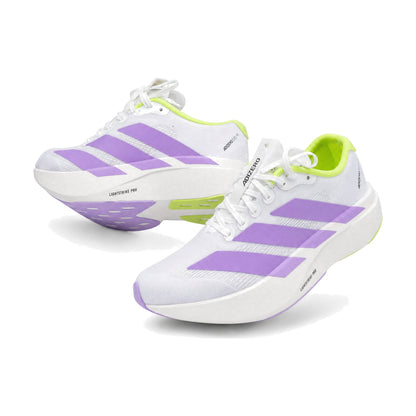 Adidas Zero MT color blanco violeta — par en vista 3D, fondo blanco
