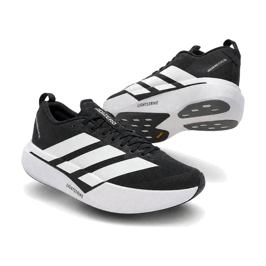 Adidas Zero MT color negro blanco — par en vista 3D, fondo blanco