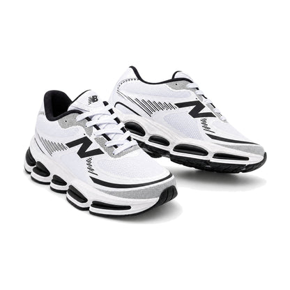 New Balance 2000 color blanco — par en vista 3D, fondo blanco