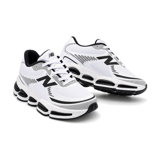 New Balance 2000 color blanco — par en vista 3D, fondo blanco