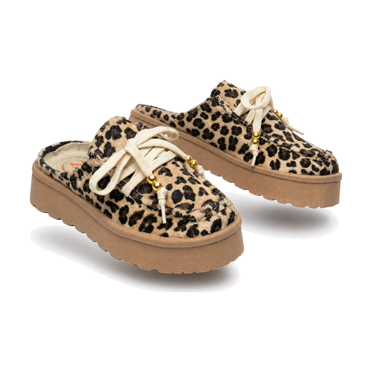Sueco 045 color animal print — par en vista 3D, fondo blanco